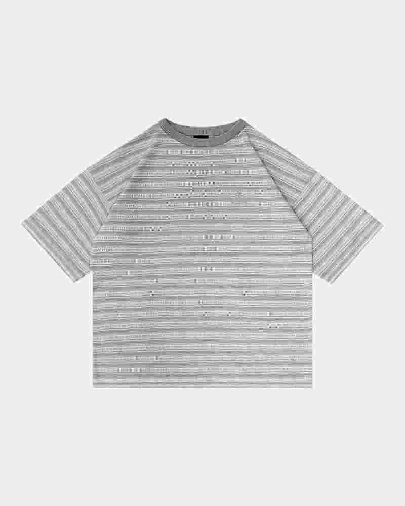Вязаная футболка ISSAYA Rhythm Grey/White