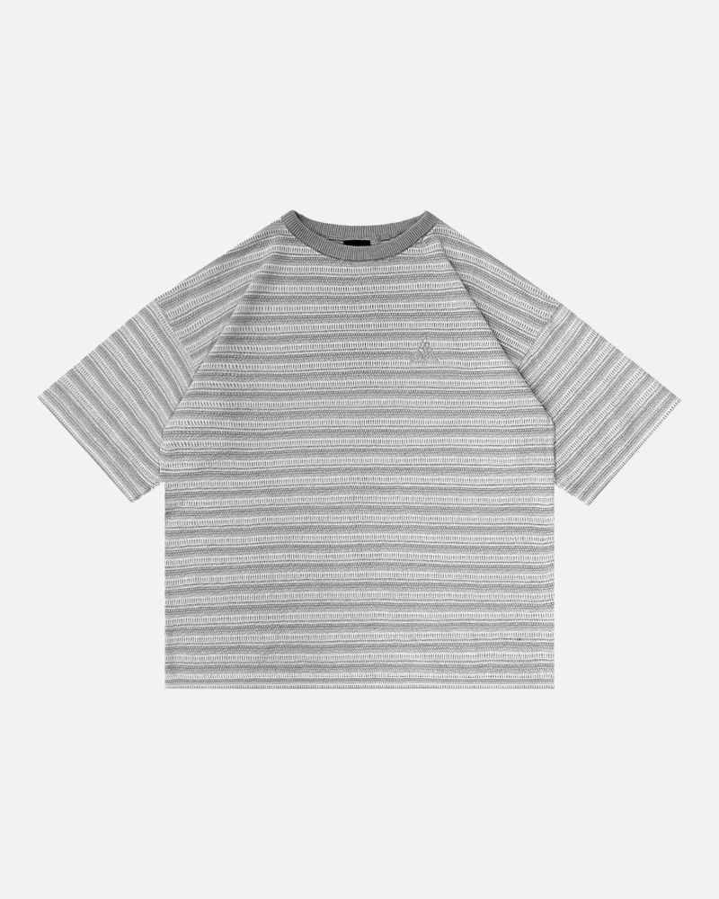Вязаная футболка ISSAYA Rhythm Grey/White