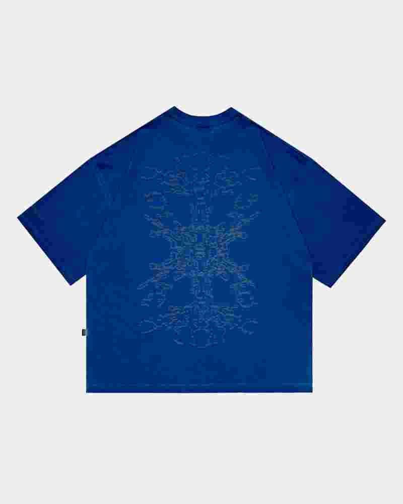Футболка ISSAYA Fractal Blue Garment Dyed