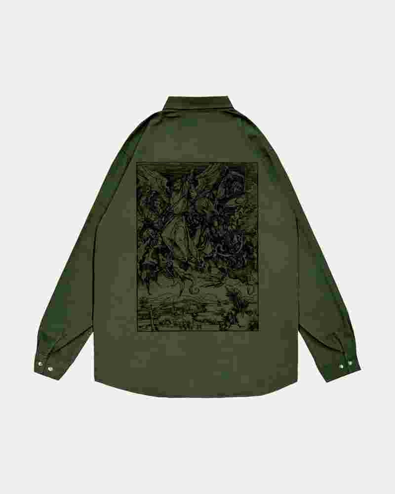 Рубашка ISSAYA Engraving Khaki Shirt