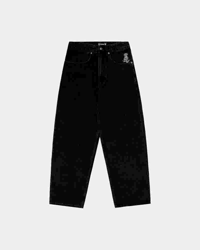 Джинсы ISSAYA Loose Ghost Pattern Black